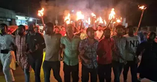 শরীয়তপুর ছাত্রদলের মশাল মিছিল